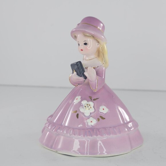 Vintage Josef Originals Church Southern Belle Girl Figurine Bell Book *Chip* - Picture 7 of 8